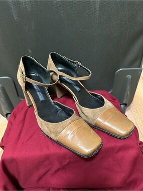 Franco Visconti Real Leather Light Brown Heel Shoes